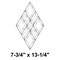 7-3/4"X 13-1/4" Exquisite Clear Glass Diamond Bevel Cluster EC662